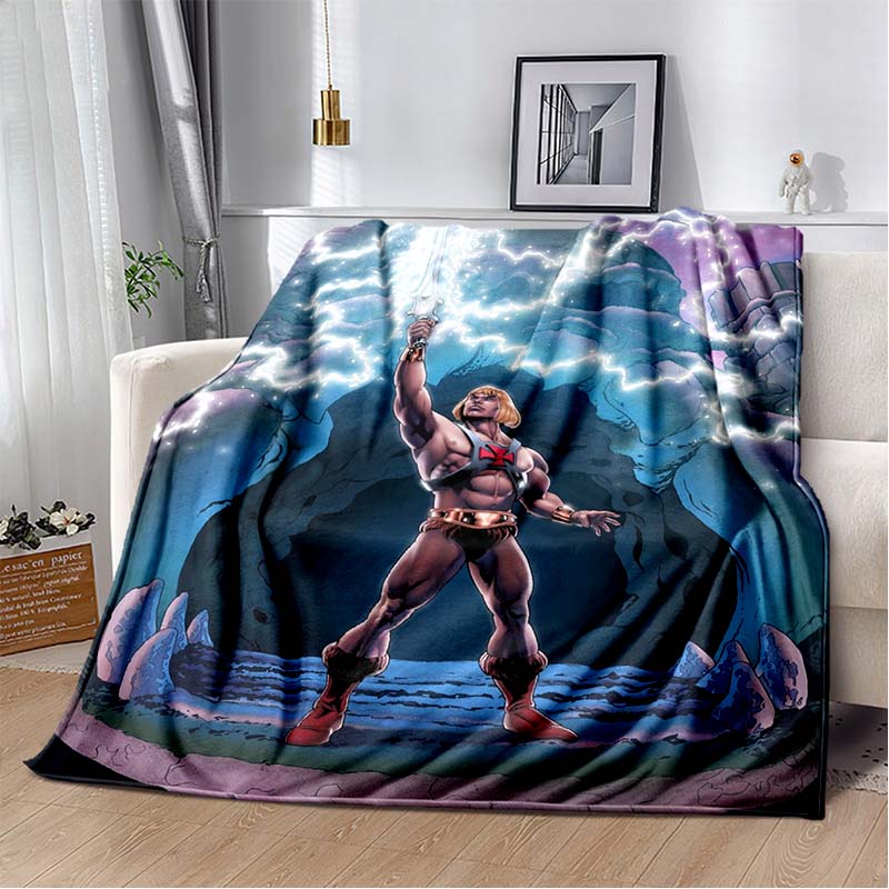 He-Man i władcy wszechświata Wzór Miękki koc do rzucania Lekkie koce flanelowe Wystrój domu na pościel na kanapę
