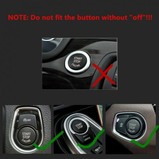 1X Crystal Buttons Cover Start Stop Engine Decals For BMW X5 Series F15 2014-18