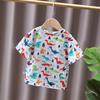 T-shirt Baby Girl Child Boy Summer Versatile Short Sleeved Half Sleeved Cartoon Printed Middle and Small Children's Top
