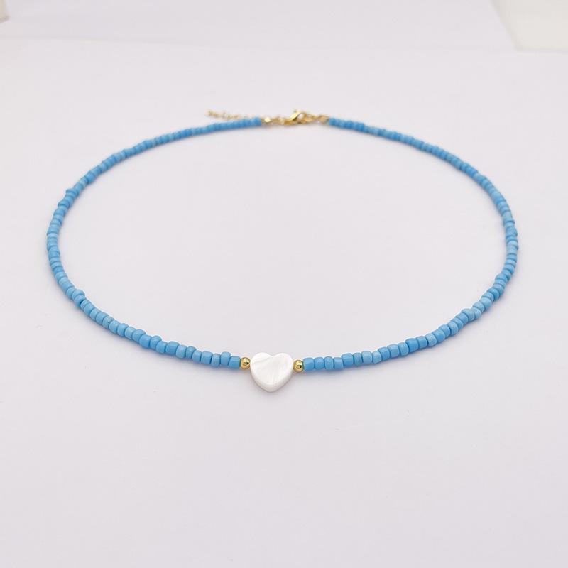 1 шт. Новое ожерелье-чокер в виде сердца с натуральной ракушкой для девочки — фото 10