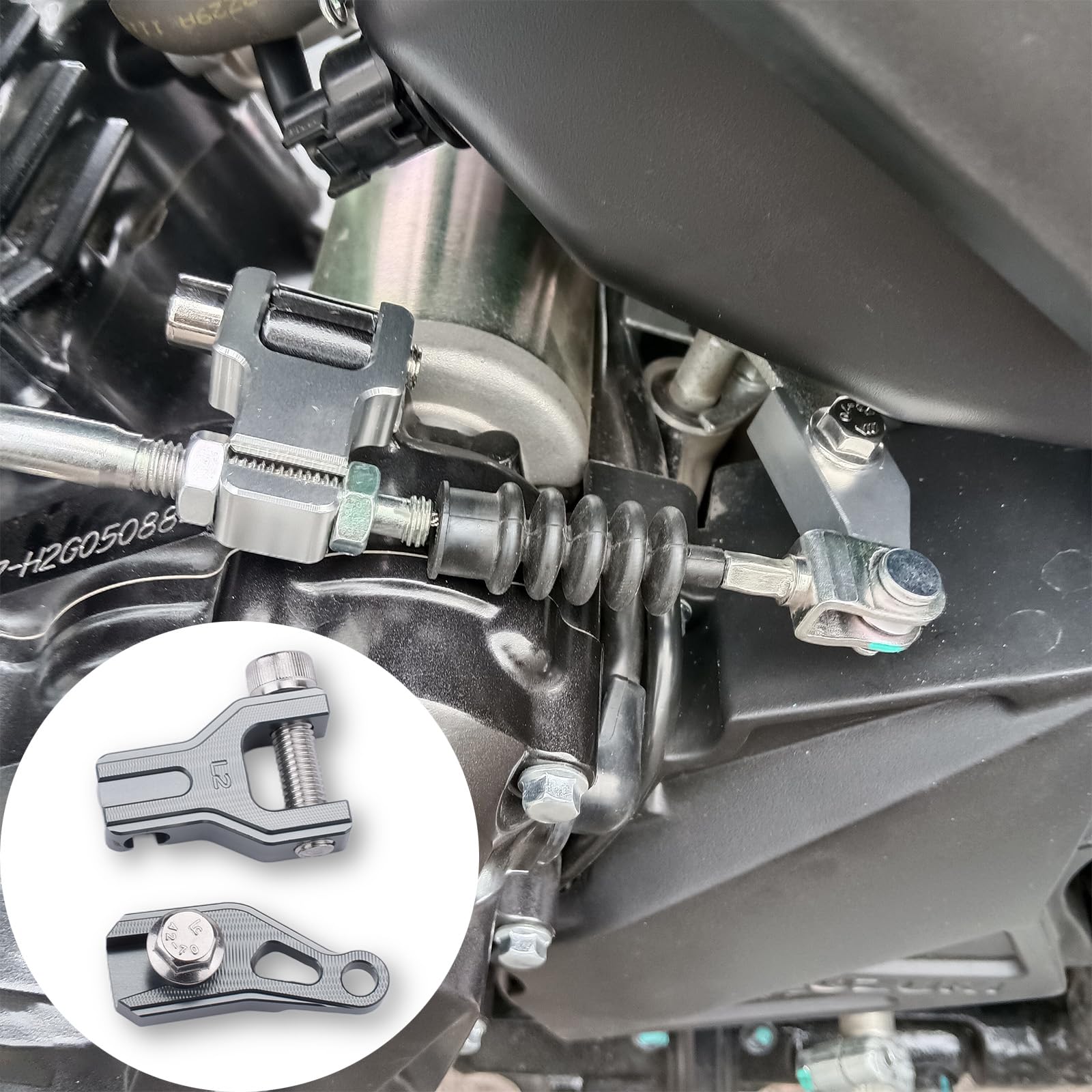 

Motorcycle 1-Finger Clutch, Clutch Improvement, Compatible with Suzuki GSX250R (DN11A), V-Strom 250, GSR250 (All Models) (Titanium Color)