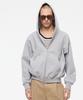 Learve Phlox High-Density Reversible Cotton Sweat Cropped Zip-Up Hoodie Grey