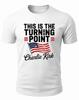 Charlie Kirk Turning Point USA American Flag Patriotic Conservative T Shirt Unisex T-Shirt