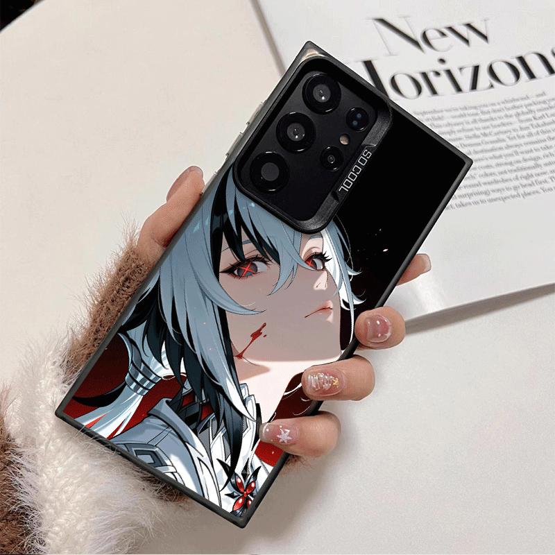 Genshin Impact Arlecchino Soft Phone Case for Samsung Galaxy S24 S25 FE S26 Edge S23 Ultra S22 Plus S21 + Shockproof Cover Back
