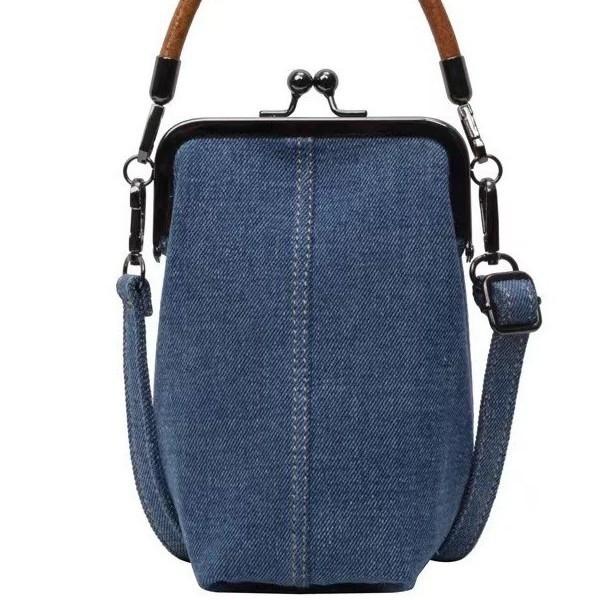 New Original Denim Bag Phone Bag Crossbody Bag Artistic Handbag Versatile Commuter Handmade Women's Bag