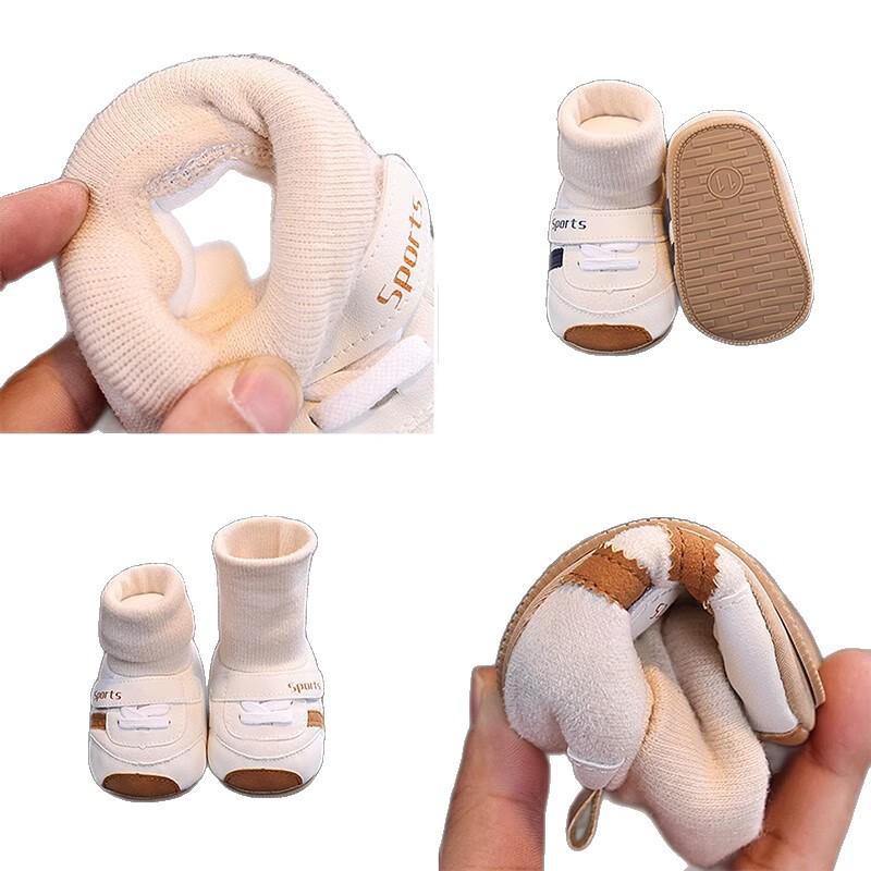 Buty dziecięce z miękką podeszwą: Antypoślizgowe obuwie na pierwsze kroki dla chłopców i dziewczynek 0-12 miesięcy