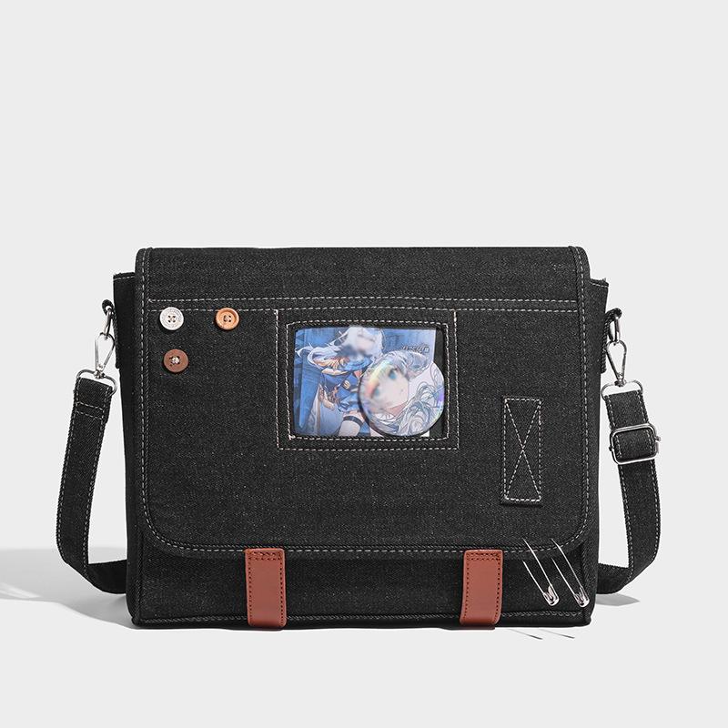 

Модные сумки Женские сумки Новая черная холщовая сумка Нишевая универсальная сумка для отдыха Маленькая квадратная сумка Трендовые сумки через плечо Сумки через плечо