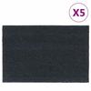 VidaXL Door Mat 5 pcs dark grey 40x60 cm tufted coconut fibre 155585