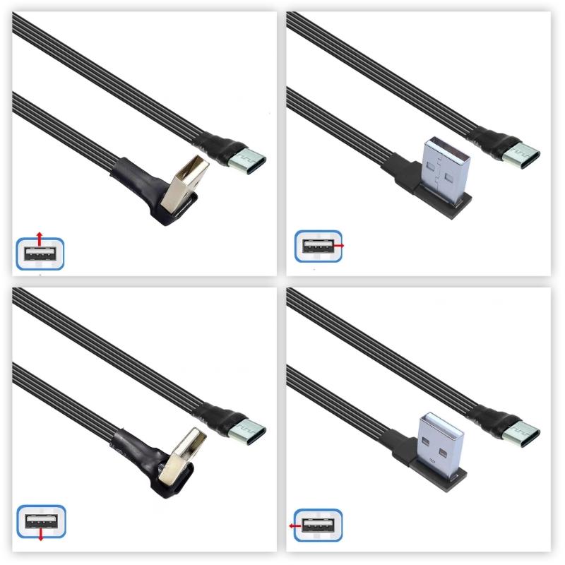 Very Thin USB Type C Female Converters Cord USB To Type C Adapters Upgrades for Electronics UAV Toy Gaming Consoles