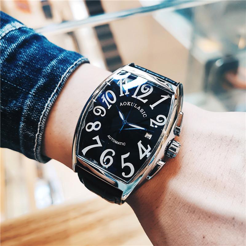 

Европейские и американские модные мужские механические часы с полым автоматическим механизмом, мужские механические часы