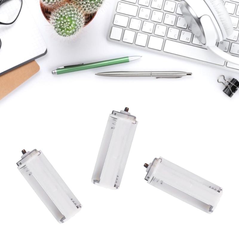 Zylindrischer Typ Kunststoff Batterie Konverter Adapter DIY 3AAA Batterien Halter Fach Racks Gehäuse Box Konvertierer Schalter