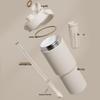 High-Capacity Dual-Use Insulated Cup with Straw, 316 Stainless Steel and Ceramic Liner, Portable Travel Companion