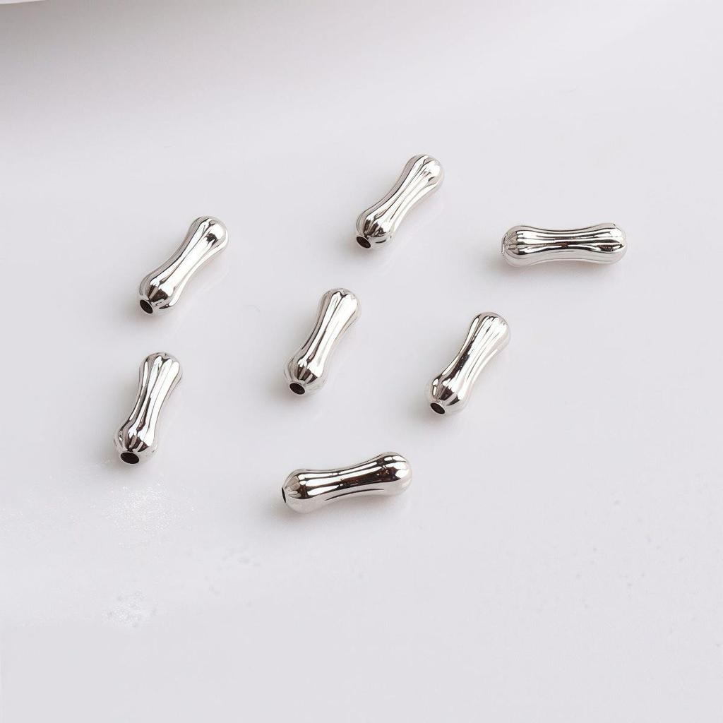 14K Gold Plated Waist Bone Spacer Beads with Pumpkin Pattern for DIY Jewelry and Bracelets.