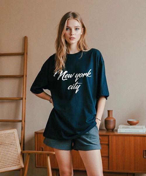 CRISCELO New York City T-Shirt_Black 20S Oversized Fit