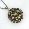 Přívěsek z nerezové oceli kompas, náhrdelník z tmavého větru, retro personalizované doplňky z titanové oceli