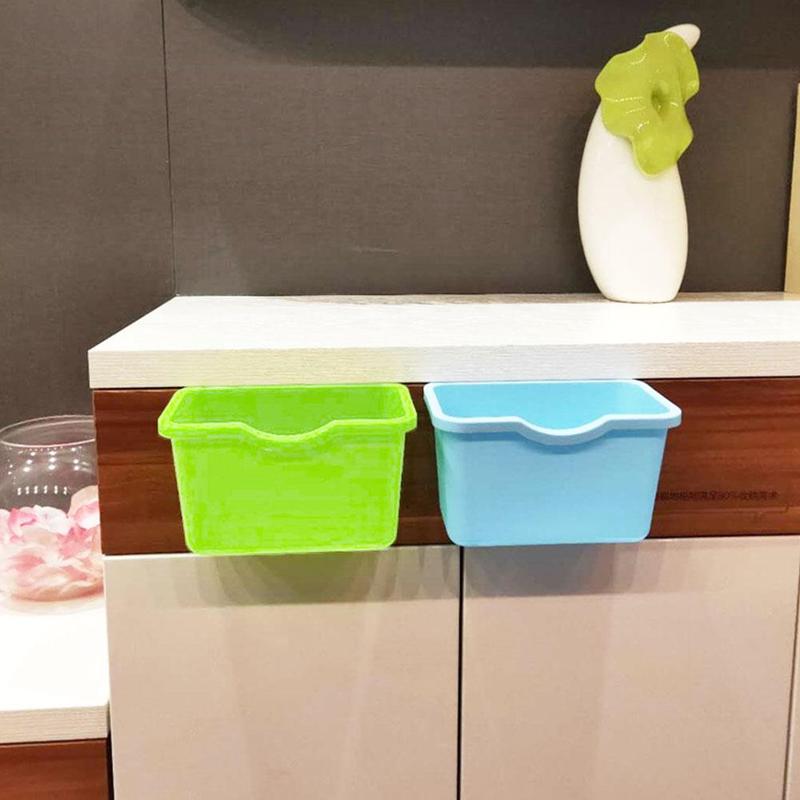 Kitchen Cabinet Door Hanging Trash Garbage Bin Can Rubbish Container Mini Waste Bins Household Rubbish Cleaning Tool Dustbin
