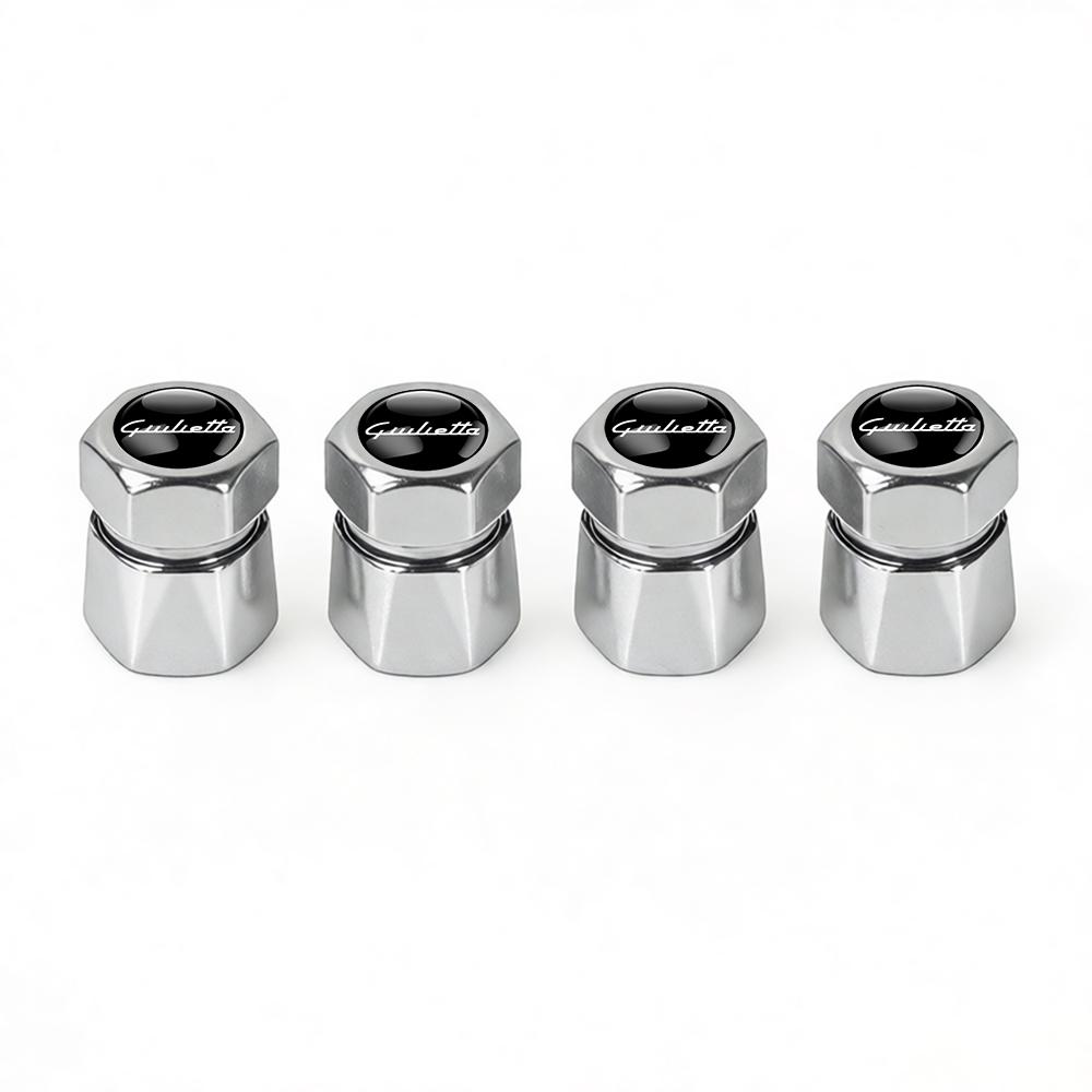 4Pcs Aluminum Car Tire Valve Caps Diamond Tyre Valve Airtight Cover Waterproof Dust For Alfa Romeo Giulietta GT 159 Automobiles Ctv122