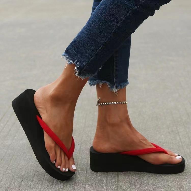 Slippers Summer Shoes Women Wedges Sandals Slides Beach Home Slippers Women Flip Flops Memory Foam Slippers Zapatos De Mujer