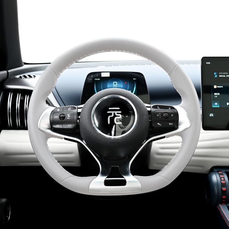 High Hand Sewing Stitching Car Steering Wheel Cover For BYD ATTO 3 Yuan Plus 2025 2025 2025 Nappa Leather Auto Interior Wrap