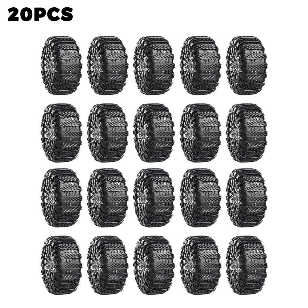 20/10pcs Snow Chain Urethane Set Wheel Ties Belts Widen Thicken Car Tire Crawler Anti-skid Wheel Tyre Ties Winter Emergency Tool