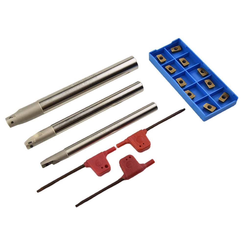 BAP 300R C10-10+C12-12+C16-16 CNC Indexable End Mill Holder Tool+10Pcs APMT1135