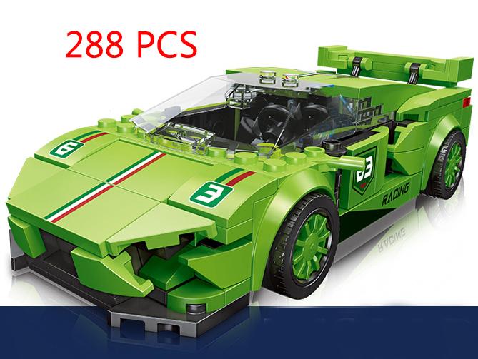 Auto da Corsa di Città Modello Blocchi da Costruzione Mattoncini Fai da Te MOC Giocattolo Classico Rally Sportivo Super Pilota Veicolo Regalo di Natale Tecnica