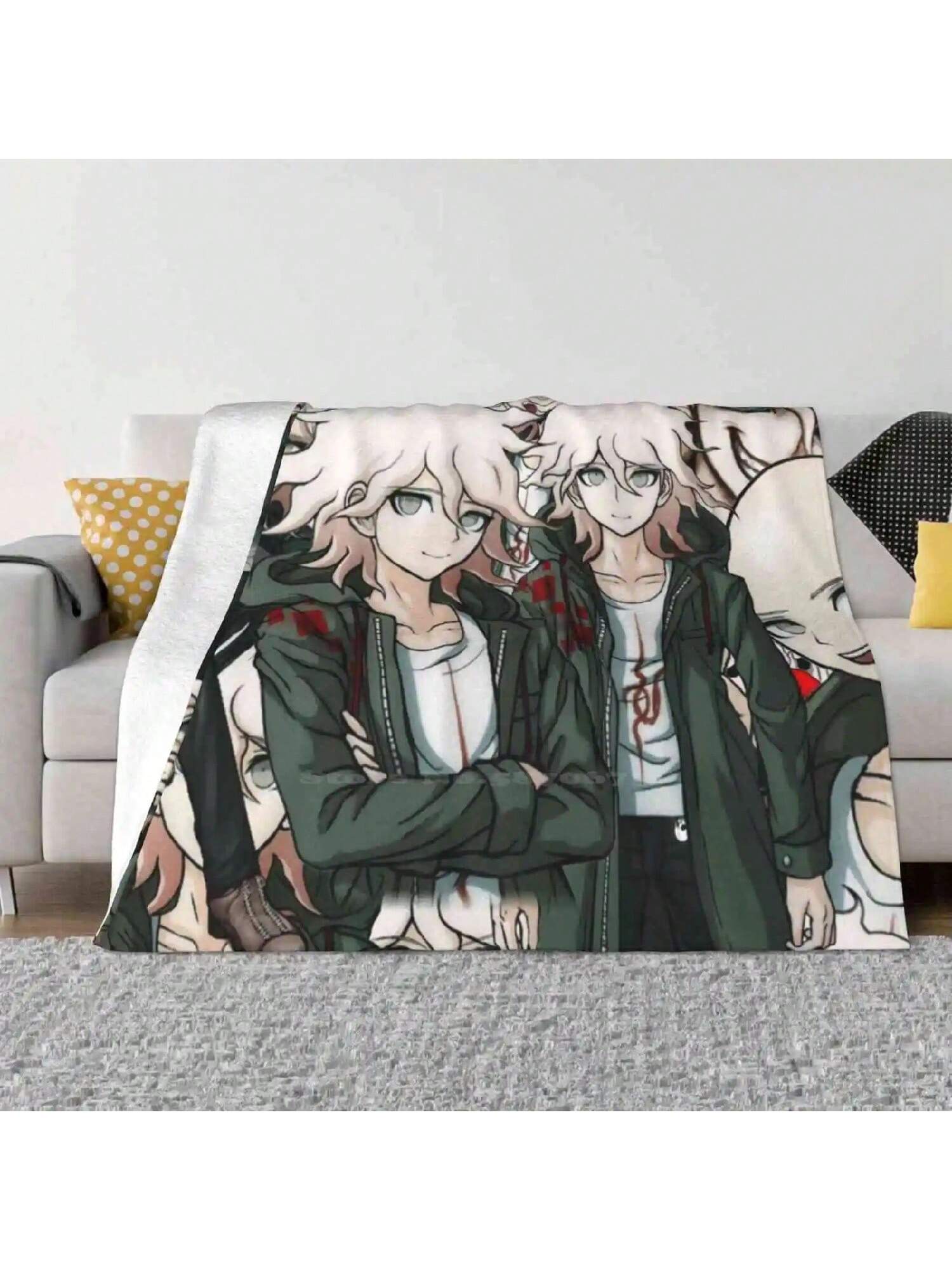 Nagito Nightmare Low Price New Print Novelty Fashion Soft Warm Blanket  Nagito Komaeda 75X95CM