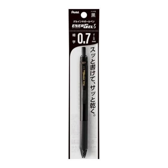 Pentel Gel Ink Ballpoint Pen Energel S 0.7mm Black XBL127-A