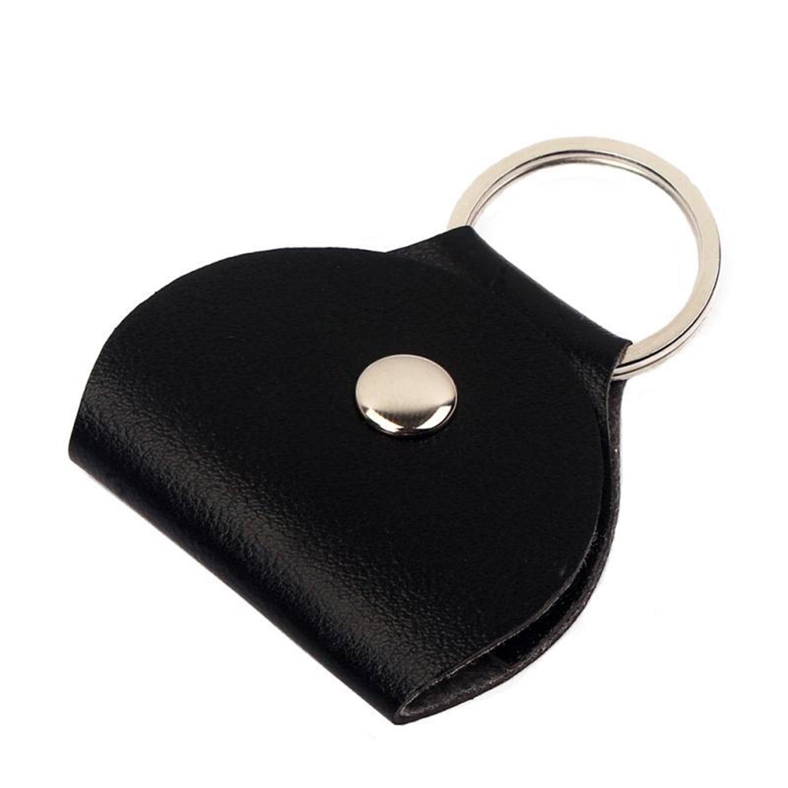 

Чехол для медиаторов из искусственной кожи, брелок, легкая сумка для хранения медиаторов, держатель для медиаторов, сумка-подарок для гитаристов чёрный