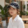 Soft Brim Polka Dot Baseball Cap Polyester Sun Hat Japanese Peaked Hat  Women