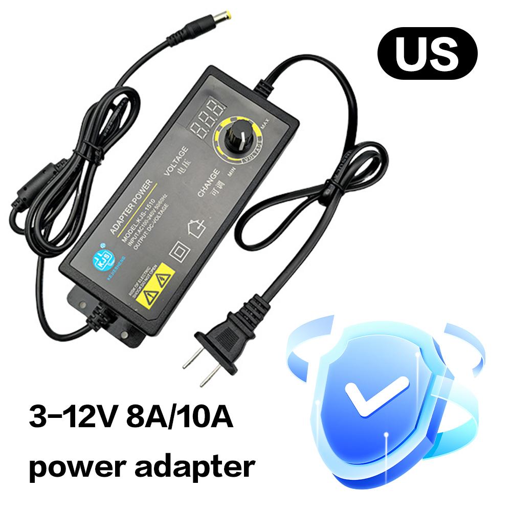 3-12V 8A Power Supply Adapter Universal AC To DC Converter Transformer Power Supply Converter for LED Strip Light Router