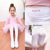 White Silk Girls' Dance Tights - Anti-Pilling, 90D, with Crotch for Exams