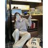 Twist Diamond-shaped Plaid Lapel Zipper Temperament Ladies Sweater Jacket, Niche Thickened Outerwear Lazy Knitted Cardigan