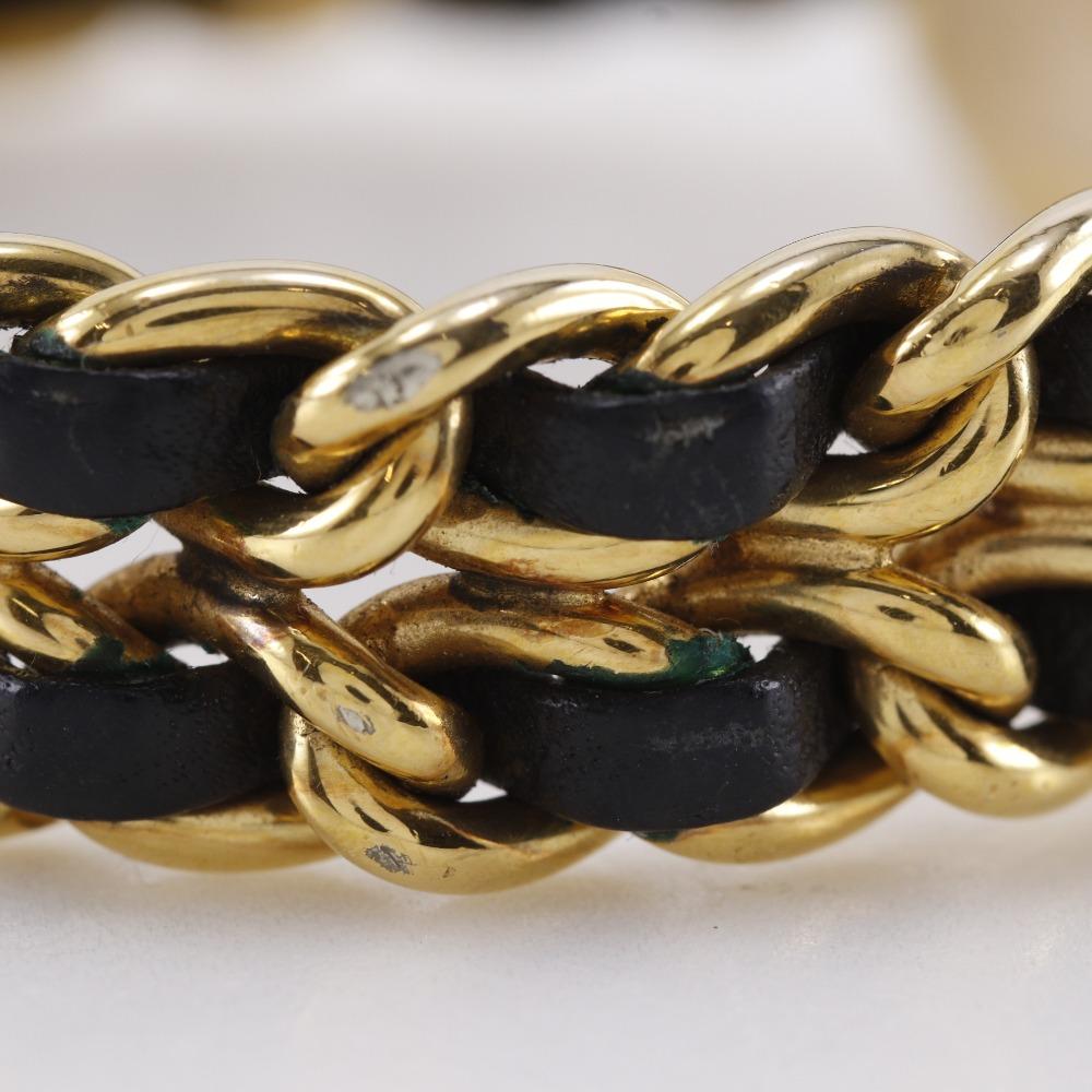 Chanel Premiere L Watches H0001 blackDial Plated Gold/leather Quartz Analog Display Women Used