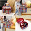Classic Plaid Wash Bag With Spacious Interior And Dividers For Makeup And Toiletries