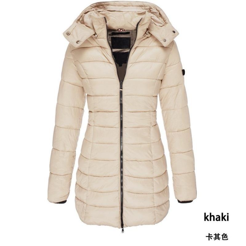 Winter women's cotton-padded clothes women's medium and long slim-fitting cotton-padded jackets, warm down cotton-padded clothes
