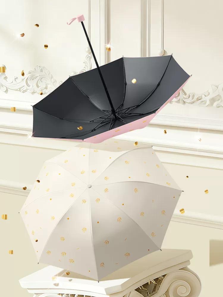 Official Genuine Sun Protection Umbrella, Anti-Uv Sun Umbrella, Lightweight, Compact, Portable, Foldable, Dual-Use for Women, Suitable for Both Sunny