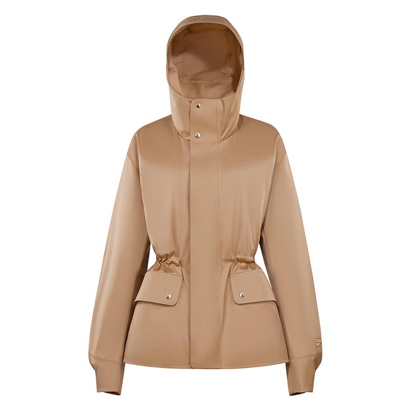 

Gaofun Black Gold Super Shell Wool Blend Hooded Coat