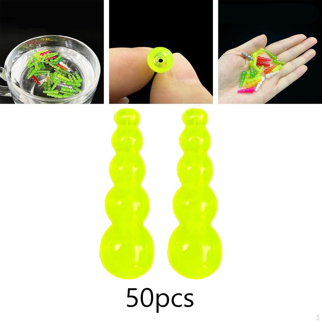 50 Piece Stacked Fishing Beads Set, Bass Beads, Parts, , Freshwater Lures, Tackle Tool,