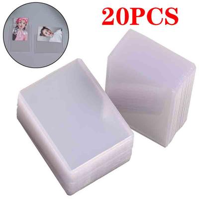 20Pcs Hard Card Holder for Kpop Idol Photo Cards Protective Sports Collectible Trading PVC Card Sleeves Display Case Transparent