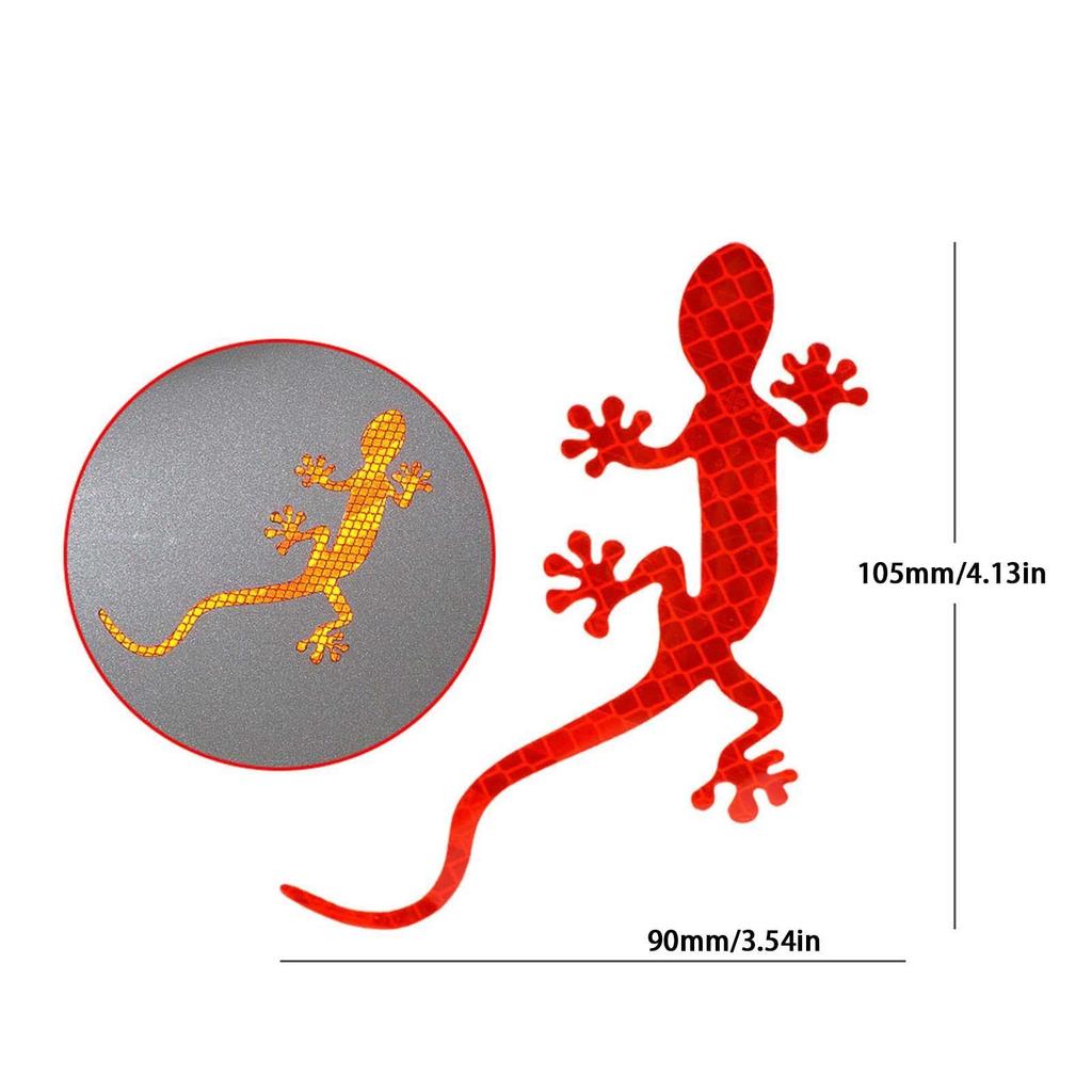 Gecko Car Stickers | Creative Reflective Strip Stickers for Cars | Reflective Warning Signs