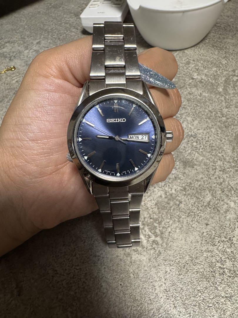 

[Б/У] SEIKO Синие Аналоговые Часы