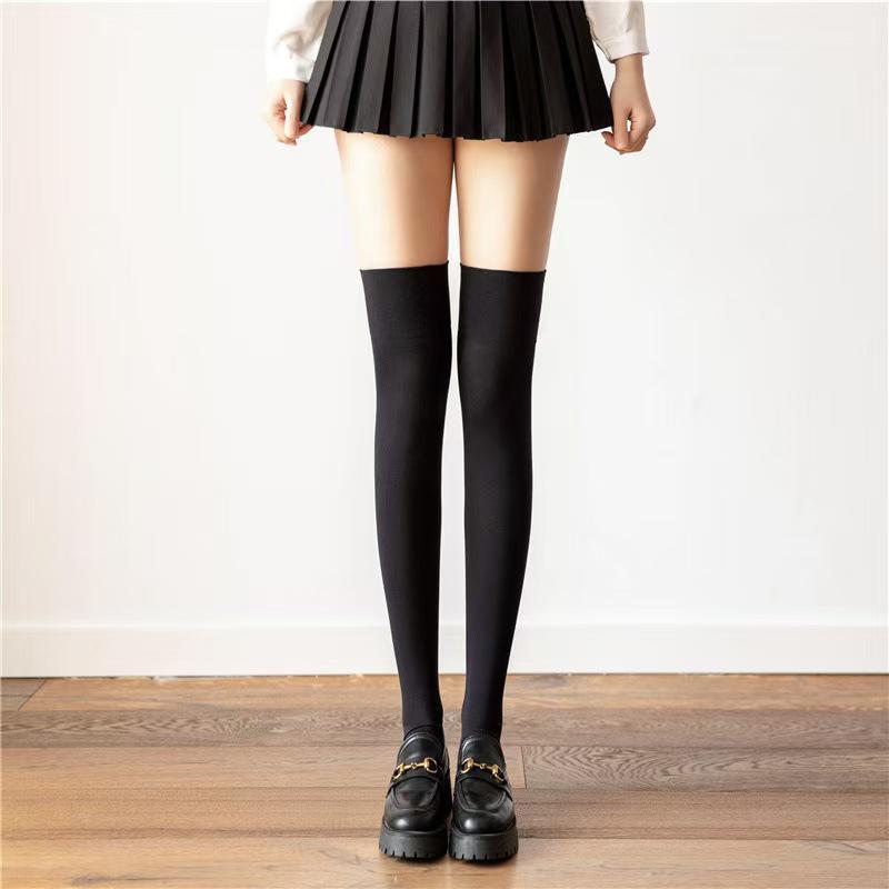 

Самые продаваемые черные силиконовые нескользящие чулки выше колена для похудения икр и бедер для женщин - Удобные полиэстеровые длинные гольфы Non-slip Dotted