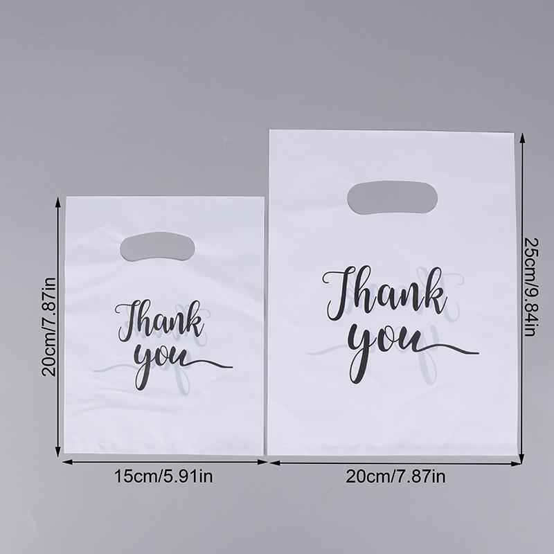 100 Buc Mini Pungi Cadou din Plastic cu Mesaj de Mulțumire Pungi pentru Bomboane de Nuntă Pungi Cumpărături cu Mânere Decorare Nuntă Petrecere de Aniversare