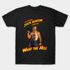 Men Black Print T-shirt Jack Burton No-Cut Heat Transfer Print Cotton Tshirt