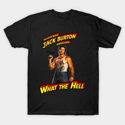 Asian Size Men Print T-shirt Jack Burton No-Cut Heat Transfer Print Cotton Tshirt
