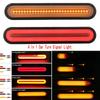 4 In 1 100LED Automobile Truck Trailer Light  Waterproof LED Red + Yellow RV Tail 3D Flowing Signal Lamp Accessories