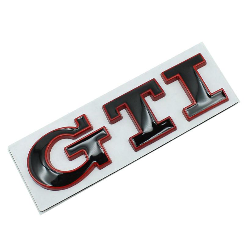 Volkswagen GTI Kühlergrill-Emblem für Polo und Golf 5, 6, 7 - Modifizierte hintere und seitliche Metall-Embleme Standard