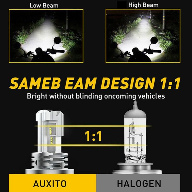 LED Scheinwerfer Fern-/Abblendlicht 6000k Lampe H4 9003 Hb2 Für Motorrad Superhell Weiß Ip65 Wasserdicht