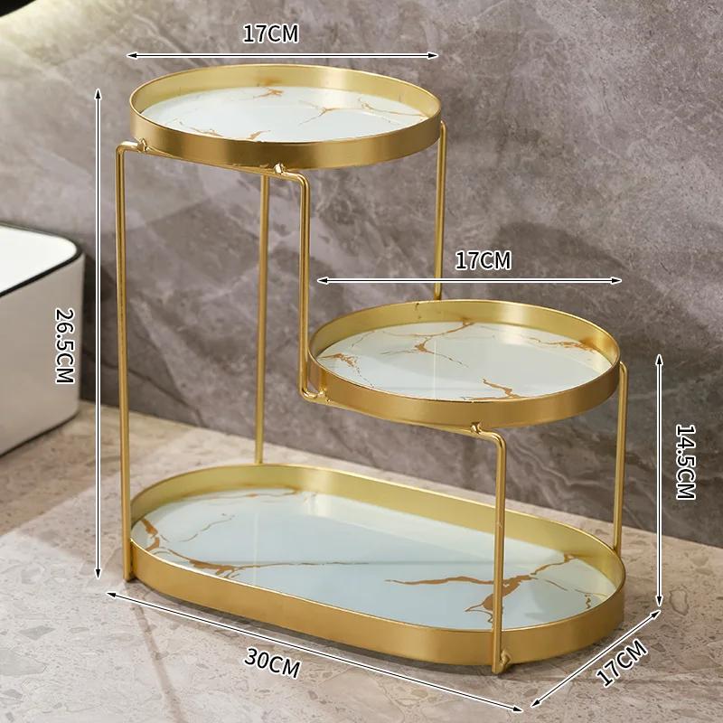 Golden Luxury Metal Storage Rack,Toiletries,Skin Care Cosmetics,Bathroom Supplies Storage Organizer Shelf Bathroom Accessories